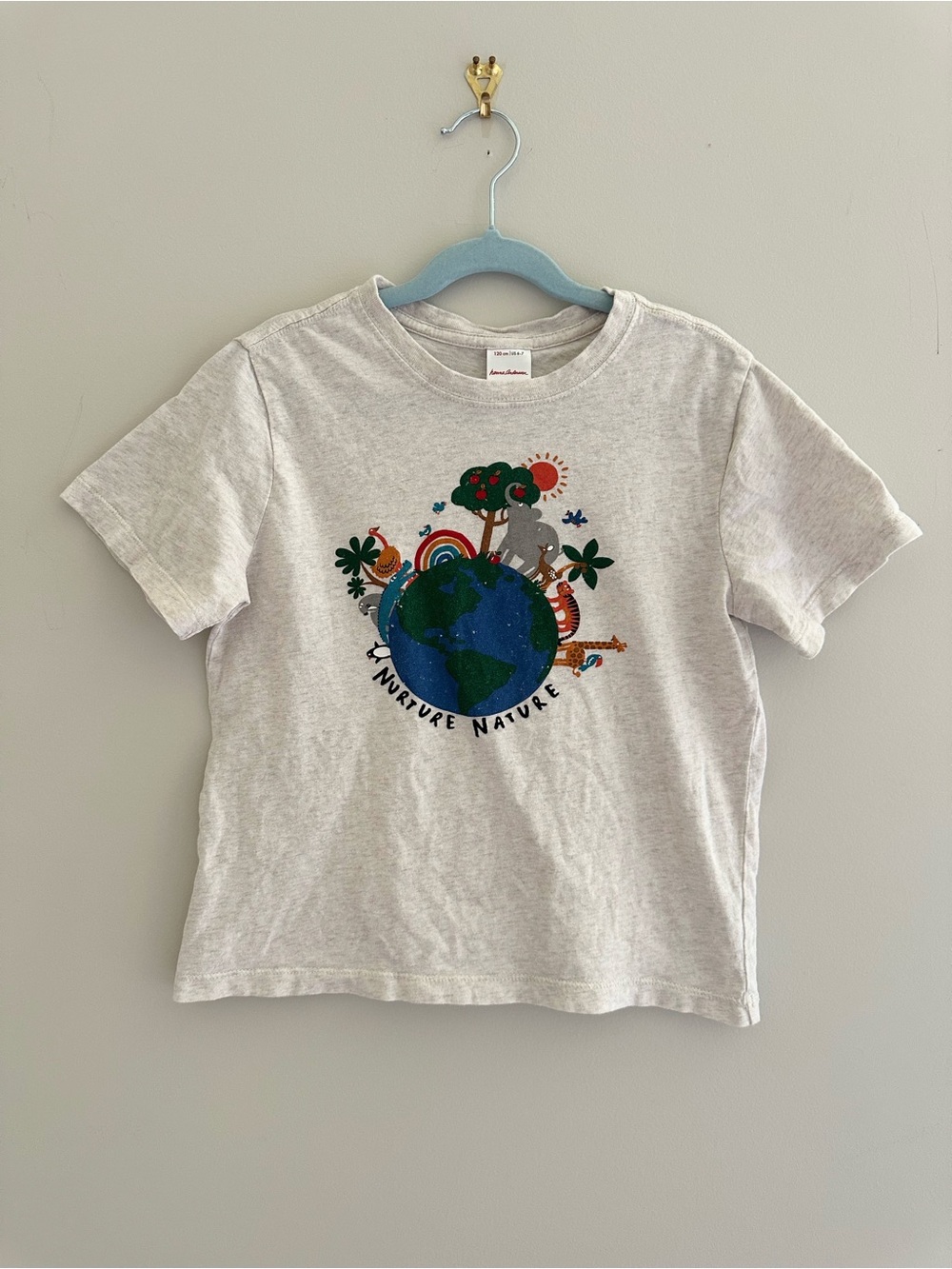 Hanna Andersson Kids Nurture Nature Earth Graphic T-Shirt, Size 6–7 / 120 cm